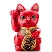 【ご紹介します！安心の日本製！人気のクラフトマンハウスの招き猫】レトロ招猫（赤）626
