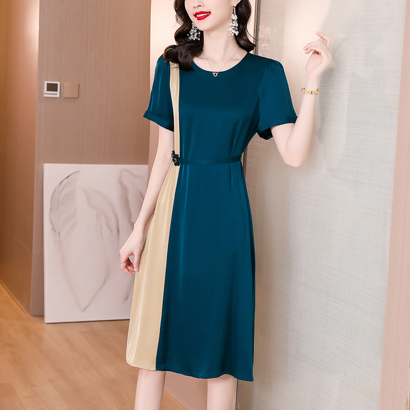 初回送料無料夏の新しいドレス半袖ハイウエストワンピース人気商品ファッションオシャレCR-9838-1