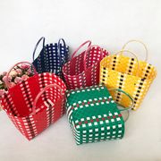 【バッグ】 レディース・草編みバッグ・ トートバッグ・5色・かごバッグ