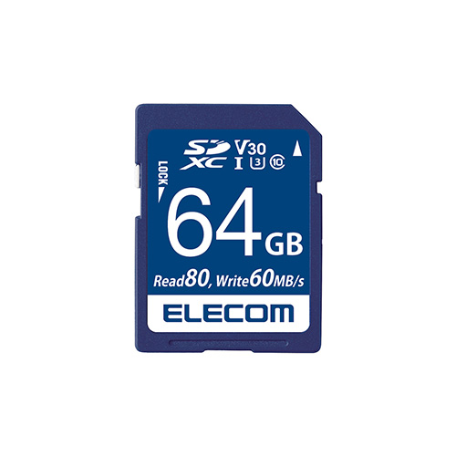エレコム SDXCカード/データ復旧サービス付/ビデオスピードクラス対応/UHS-I U3