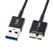サンワサプライ USB3.0マイクロケーブル(A-MicroB) 0.5m 超ごく細 KU
