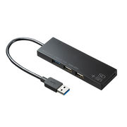 サンワサプライ USB3.1+2.0コンボハブ カードリーダー付き ブラック USB-3H