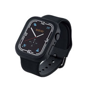 エレコム Apple Watch45mm用フルカバーケース プレミアムガラス セラミックコ