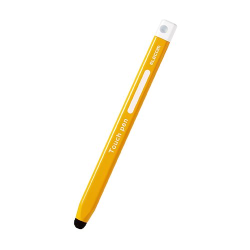 エレコム タッチペン タブレット iPad スマホ 鉛筆型 三角 太軸 感度タイプ イエロ