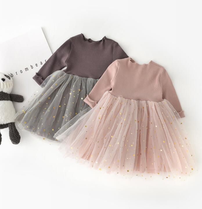 秋　女の子　チュールワンピース　パフスリープ　韓国風子供服　森ガール　ワンピース　おしゃれ　子供服