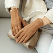 手袋　秋　冬　レディース　韓国ファッション　五本指　可愛い　スマホ対応