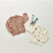 春　子供セーター　韓国ファッション　子供服　キッズ　カーディガン　トップス　ニット　コート　2色