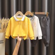 子供服　秋新作　80-120　セットアップ　シャツ+パンツ　キッズ　ファッション