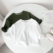 ins 新作　定番　無地　男女兼用　長袖Tシャツ　インナー　トップス　Tシャツ　子供服