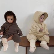 INS韓国子供服 赤ちゃん  赤ん坊 保温する 連体服 ベビー 可愛い帽子付き 男女 赤ちゃん 2点セット