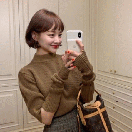 【Women】韓国風レディース服　春秋　デザイン感　　優しい　きれいめ　セーター　ニット 2way