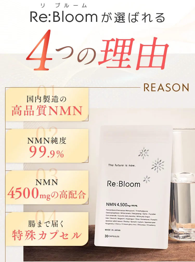 Re:Bloom リブルーム NMN4500mg 硬かっ