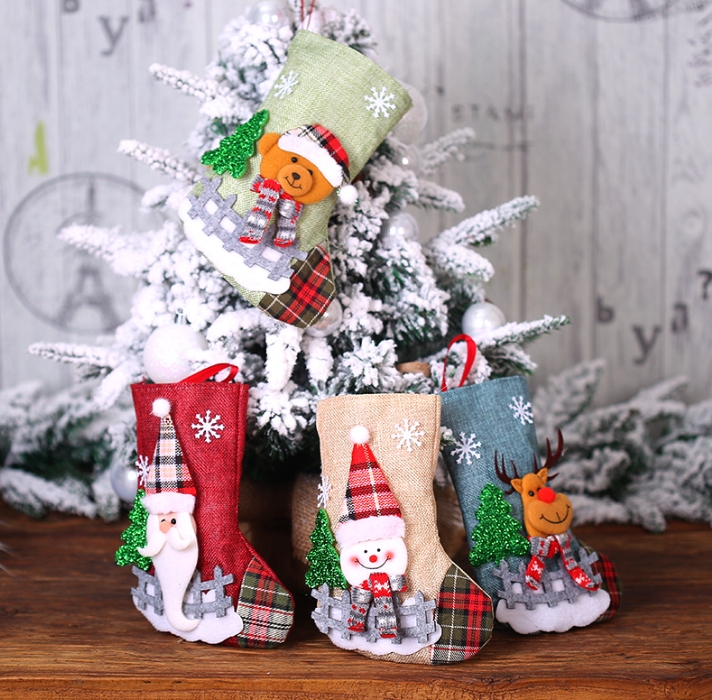クリスマス 靴下 雪だるま サンタクロース クリスマス ソックス クリスマスツリー 飾り 壁掛け 玄関飾り