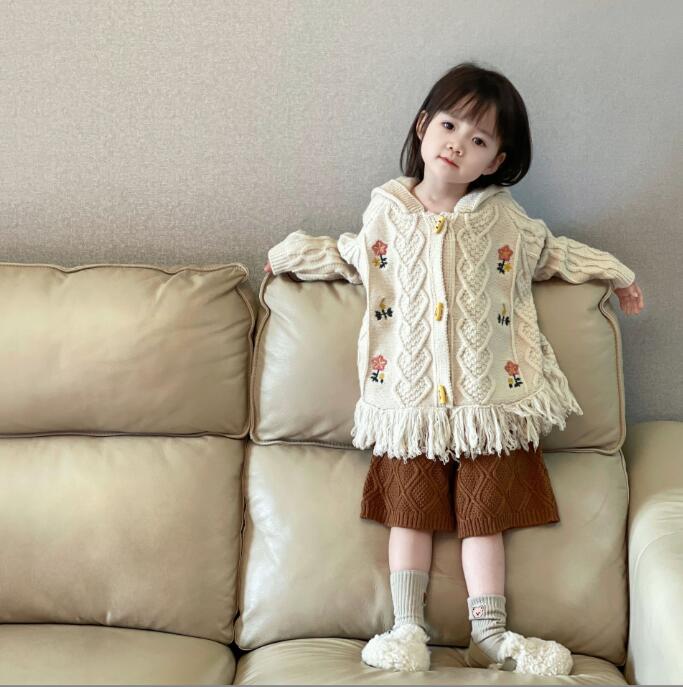 2022秋新しい 子供服★ 女の子 ニットカーディガン ★ ファッション セーターコート★90-140