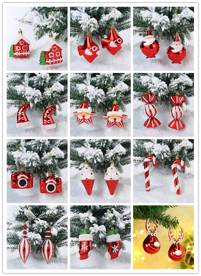 クリスマス 飾り サンタ　アクセサリー　ペンタント　DIY　装飾　2点/セット