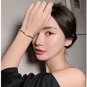 新作！ 韓国風人気 メタリック ブレスレット  バングル 金属  最高級鍍金 ファッション 2色　