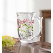 おすすめ商品 INSスタイル グラス ハンドル付き 大人気 コップ 花茶 家庭用 ウォーターカップ カップ