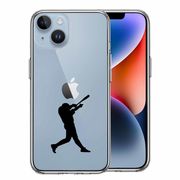 iPhone 14 Plus 側面ソフト 背面ハード ハイブリッド クリア ケース 野球 バッター