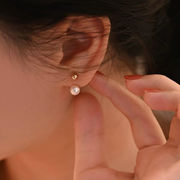 ピアス earrings copper 銅 シルバー ゴールド ロジウム silver 14金 シルバー925 2way ◆メール便対応可◆