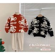 クリスマス  韓国風子供服 トップス  ベビー服 キッズ ニットセーター   長袖 男女兼用 かわいい2色