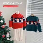 桜花屋人気 クリスマス  韓国風子供服 ベビー服 キッズ  トップス ニットセーター  長袖  かわいい2色