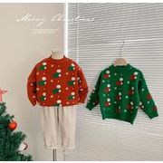 桜花屋人気 クリスマス  韓国風子供服 トップス ニットセーター   ベビー服 キッズ  長袖  かわいい2色