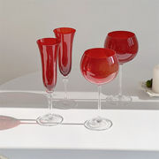 ワイングラス グラス 家 装飾 ヨーロッパ お腹いっぱいのボール 足の高いグラス 結婚プレゼント