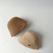 子供用帽子・3色・バケットハット・暖かく・ニット・日系帽・ファッション・秋冬防寒