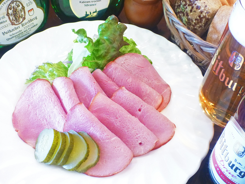 【即納・直送可】●ビールのおつまみに豚もも肉で作った本場ドイツのハム●ハウスシンケン