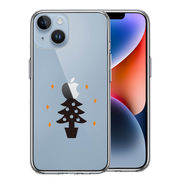 iPhone14 側面ソフト 背面ハード ハイブリッド クリア ケース Christmas tree クリスマス