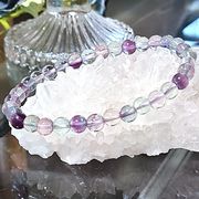 (天然石 パワーストーン) A級フローライトブレスレット6mm