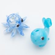 【最安値＆当日出荷】夏アクセサリー/瑠璃ガラス海の生き物/クジラ/タコ/ガラスビーズ