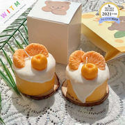 Ins 可愛いケーキ オレンジ 蝋燭 キャンドル 香り物 ギフト 人気