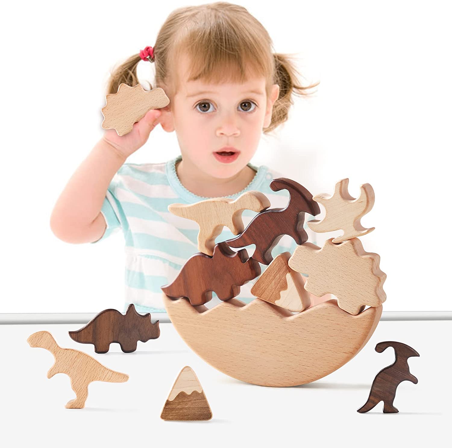 2023 新作 ファション小物 1歳-3歳 動物 つみき 恐竜 知育玩具 積み木