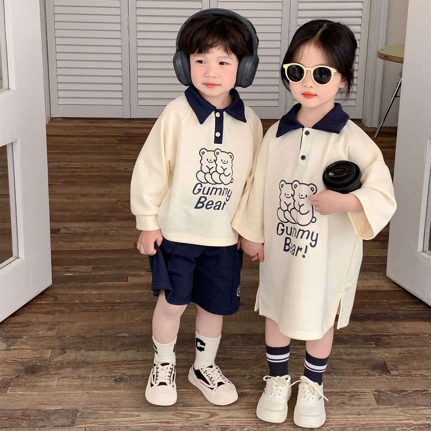 ★Boys&Girls★　子供Tシャツ　セットアップ　長袖　80~130cm 韓国キッズファッション