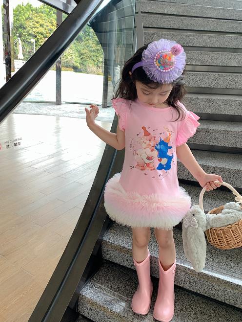 INS 韓国風子供服  女の子 キッズ 子供服  tシャツ  誕生日  ワンピースベビー服   かわいい