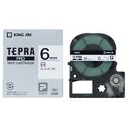 キングジム テプラPROテープ 白 黒文字 6mm SS6K