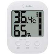 ドリテック デジタル温湿度計「モスフィ」 ホワイト O-401WT