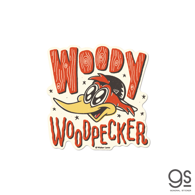 ウッドペッカー ダイカットステッカー WOODY WOODPECKER イラスト ユニバーサル woody Woodpecker WWP-013