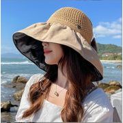 夏レディース帽子★薄い漁師の帽子★日焼け止め、日よけ帽★ファッションハット★紫外線対策