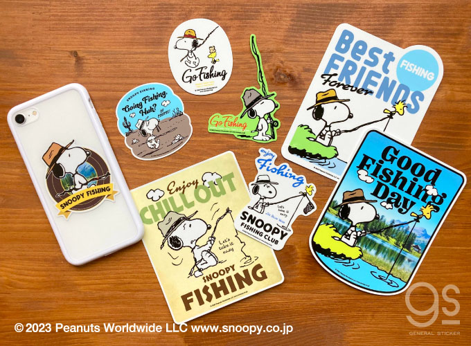 SNOOPY FISHING ダイカットステッカー Go Fishing Green スヌーピー ピーナッツ 釣り PEANUTS SNO-004  株式会社 ゼネラルステッカー 問屋・仕入れ・卸・卸売の専門【仕入れならNETSEA】