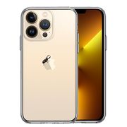 iPhone13 Pro 側面ソフト 背面ハード ハイブリッド クリア ケース クワガタムシ 昆虫