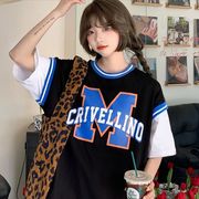 韓国風　女夏新しい　半袖Tシャツ， 気質ファッションTシャツ★ Tシャツ★M-X