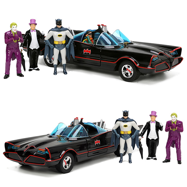 1:24 1966 CLASSIC TV Series BATMOBILE W/4 FIGURES【バットモービル