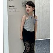 2024 夏 韓国風子供服  キッズ服   トップス  キャミソール  Tシャツ  女の子  インナー  2色