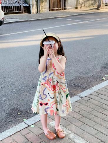 2023夏人気   韓国風子供服    キッズ   ベビー服    プリンセス   袖なし     ワンピース    ファッション