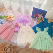 2023夏人気   韓国風子供服   キッズ   ベビー服   プリンセス  ワンピース  袖なし  女の子 トップス  5色