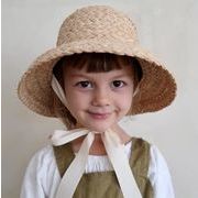 春秋新作 韓国風  ハワイ ハット可愛い  子供用 子供帽 キャップ   麦わら帽子   帽子