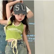 2023夏人気   韓国風子供服    キッズ    ベビー服     Tシャツ   トップス    袖なし    チョッキ     2色