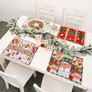 クリスマス    インテリア置物    家具     飾り   デコレーション    食卓   テーブルマット  4色